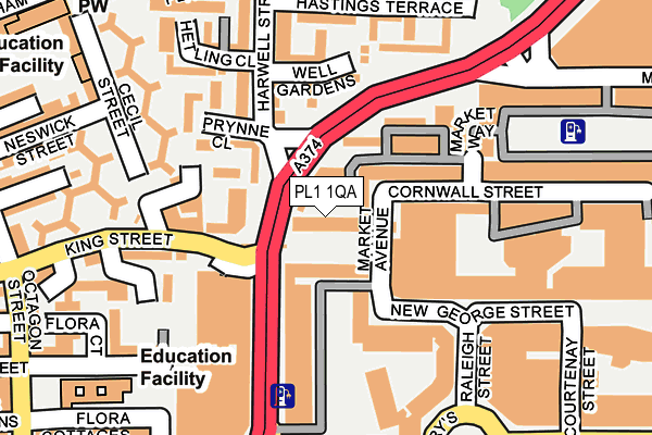 PL1 1QA map - OS OpenMap – Local (Ordnance Survey) PL1 1QA map - OS OpenMap – Local (Ordnance Survey)