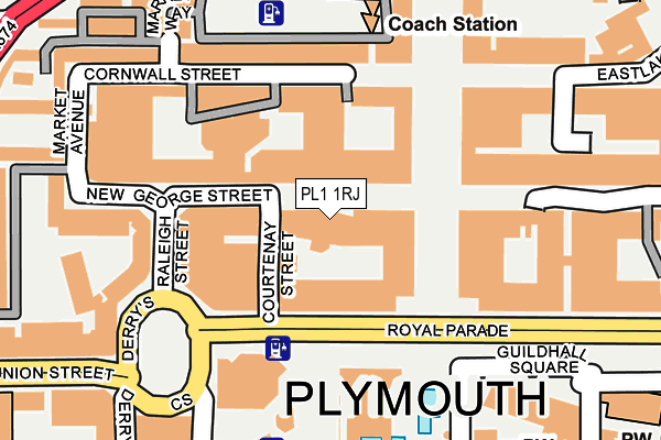PL1 1RJ map - OS OpenMap – Local (Ordnance Survey) PL1 1RJ map - OS OpenMap – Local (Ordnance Survey)