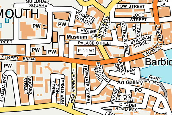 PL1 2AG map - OS OpenMap – Local (Ordnance Survey) PL1 2AG map - OS OpenMap – Local (Ordnance Survey)