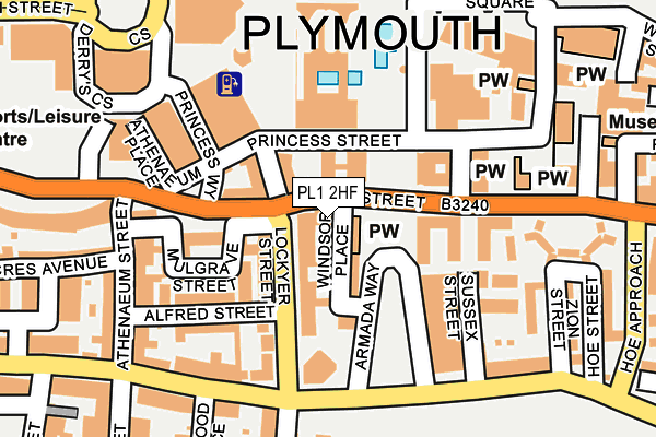 PL1 2HF map - OS OpenMap – Local (Ordnance Survey) PL1 2HF map - OS OpenMap – Local (Ordnance Survey)