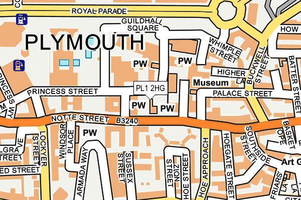 PL1 2HG map - OS OpenMap – Local (Ordnance Survey) PL1 2HG map - OS OpenMap – Local (Ordnance Survey)