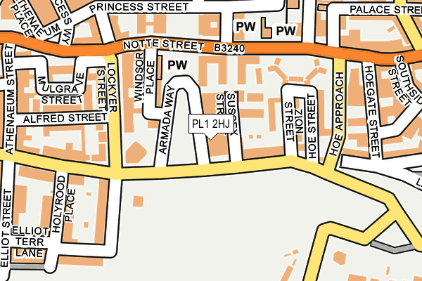 PL1 2HJ map - OS OpenMap – Local (Ordnance Survey) PL1 2HJ map - OS OpenMap – Local (Ordnance Survey)