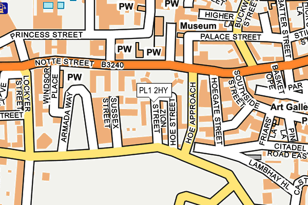 PL1 2HY map - OS OpenMap – Local (Ordnance Survey) PL1 2HY map - OS OpenMap – Local (Ordnance Survey)