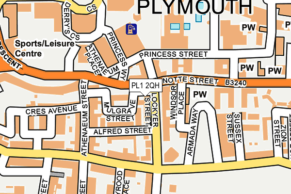 PL1 2QH map - OS OpenMap – Local (Ordnance Survey) PL1 2QH map - OS OpenMap – Local (Ordnance Survey)