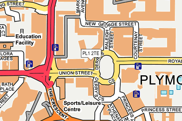 PL1 2TE map - OS OpenMap – Local (Ordnance Survey) PL1 2TE map - OS OpenMap – Local (Ordnance Survey)