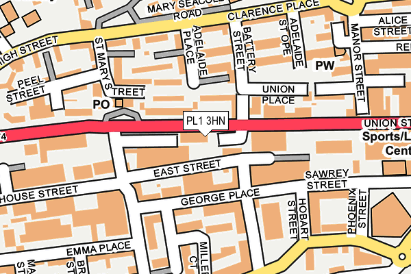 PL1 3HN map - OS OpenMap – Local (Ordnance Survey) PL1 3HN map - OS OpenMap – Local (Ordnance Survey)