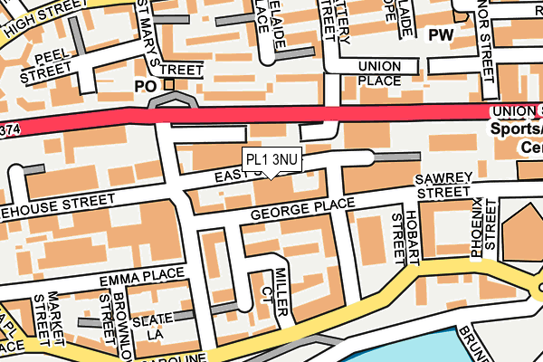 PL1 3NU map - OS OpenMap – Local (Ordnance Survey) PL1 3NU map - OS OpenMap – Local (Ordnance Survey)