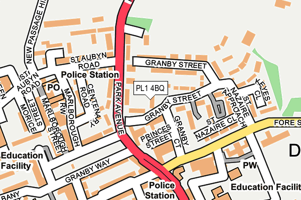 PL1 4BQ map - OS OpenMap – Local (Ordnance Survey) PL1 4BQ map - OS OpenMap – Local (Ordnance Survey)