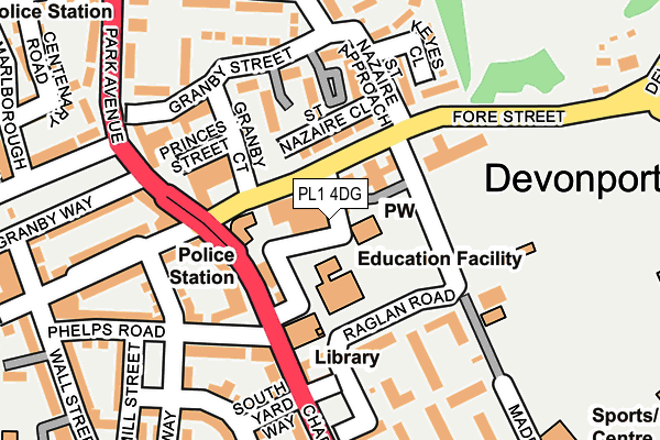 PL1 4DG map - OS OpenMap – Local (Ordnance Survey) PL1 4DG map - OS OpenMap – Local (Ordnance Survey)