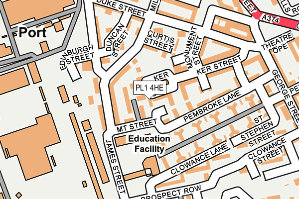 PL1 4HE map - OS OpenMap – Local (Ordnance Survey) PL1 4HE map - OS OpenMap – Local (Ordnance Survey)