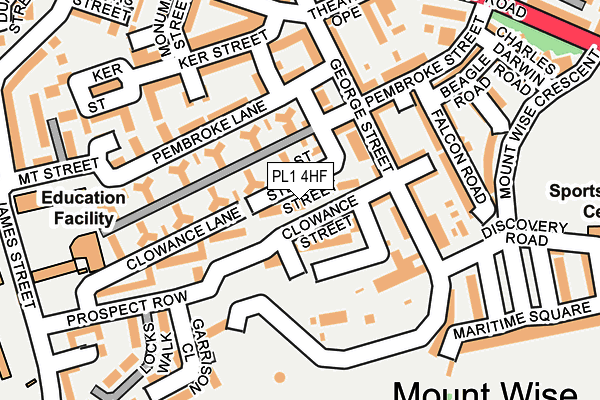 PL1 4HF map - OS OpenMap – Local (Ordnance Survey) PL1 4HF map - OS OpenMap – Local (Ordnance Survey)