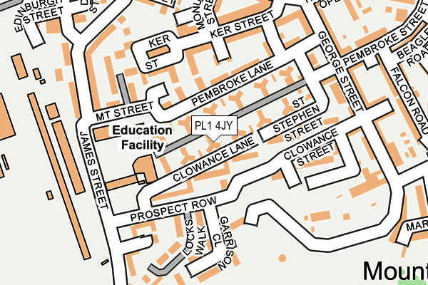 PL1 4JY map - OS OpenMap – Local (Ordnance Survey) PL1 4JY map - OS OpenMap – Local (Ordnance Survey)