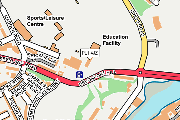 PL1 4JZ map - OS OpenMap – Local (Ordnance Survey) PL1 4JZ map - OS OpenMap – Local (Ordnance Survey)