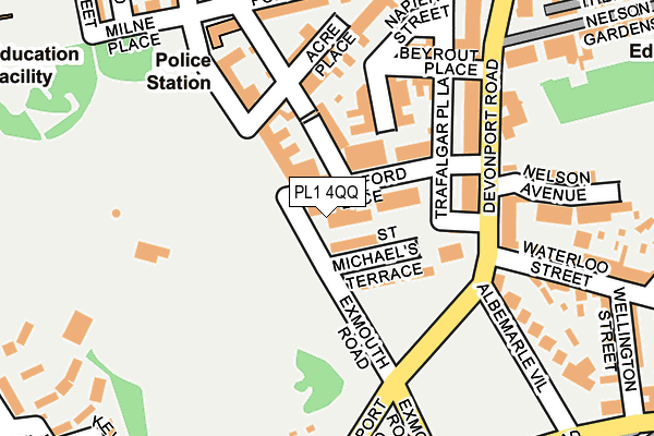 PL1 4QQ map - OS OpenMap – Local (Ordnance Survey) PL1 4QQ map - OS OpenMap – Local (Ordnance Survey)