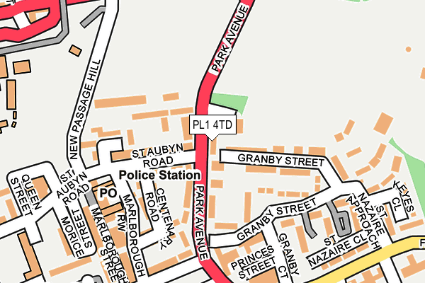 PL1 4TD map - OS OpenMap – Local (Ordnance Survey) PL1 4TD map - OS OpenMap – Local (Ordnance Survey)