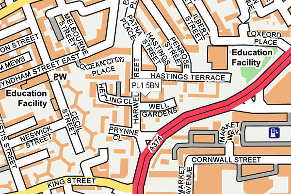 PL1 5BN map - OS OpenMap – Local (Ordnance Survey) PL1 5BN map - OS OpenMap – Local (Ordnance Survey)
