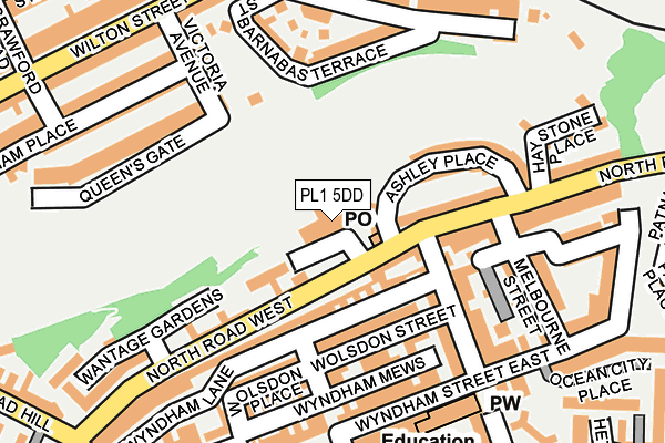 PL1 5DD map - OS OpenMap – Local (Ordnance Survey) PL1 5DD map - OS OpenMap – Local (Ordnance Survey)