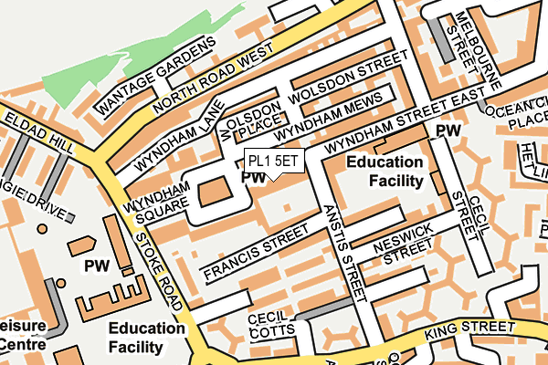 PL1 5ET map - OS OpenMap – Local (Ordnance Survey) PL1 5ET map - OS OpenMap – Local (Ordnance Survey)