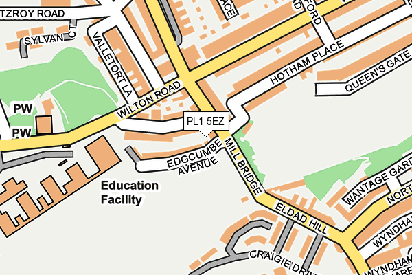 PL1 5EZ map - OS OpenMap – Local (Ordnance Survey) PL1 5EZ map - OS OpenMap – Local (Ordnance Survey)