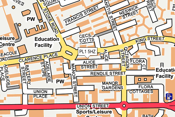 PL1 5HZ map - OS OpenMap – Local (Ordnance Survey) PL1 5HZ map - OS OpenMap – Local (Ordnance Survey)