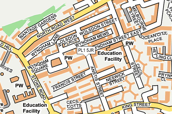 PL1 5JR map - OS OpenMap – Local (Ordnance Survey) PL1 5JR map - OS OpenMap – Local (Ordnance Survey)
