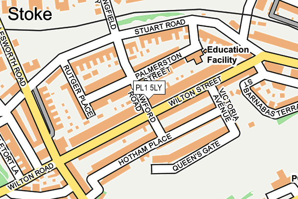 PL1 5LY map - OS OpenMap – Local (Ordnance Survey) PL1 5LY map - OS OpenMap – Local (Ordnance Survey)