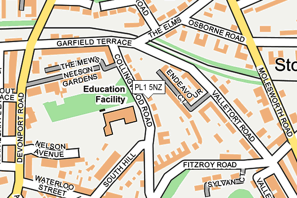 PL1 5NZ map - OS OpenMap – Local (Ordnance Survey) PL1 5NZ map - OS OpenMap – Local (Ordnance Survey)
