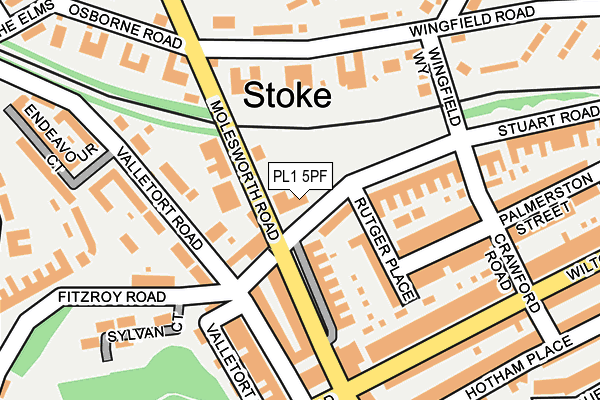 PL1 5PF map - OS OpenMap – Local (Ordnance Survey) PL1 5PF map - OS OpenMap – Local (Ordnance Survey)