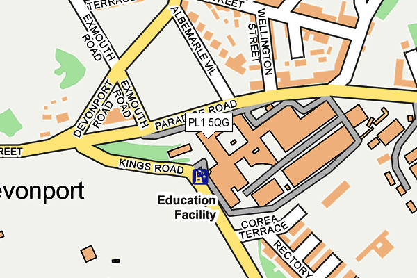 PL1 5QG map - OS OpenMap – Local (Ordnance Survey) PL1 5QG map - OS OpenMap – Local (Ordnance Survey)