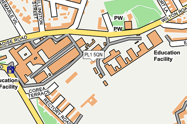 PL1 5QN map - OS OpenMap – Local (Ordnance Survey) PL1 5QN map - OS OpenMap – Local (Ordnance Survey)