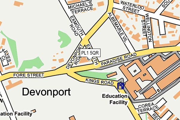PL1 5QR map - OS OpenMap – Local (Ordnance Survey)