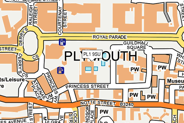 PL1 9SU map - OS OpenMap – Local (Ordnance Survey) PL1 9SU map - OS OpenMap – Local (Ordnance Survey)