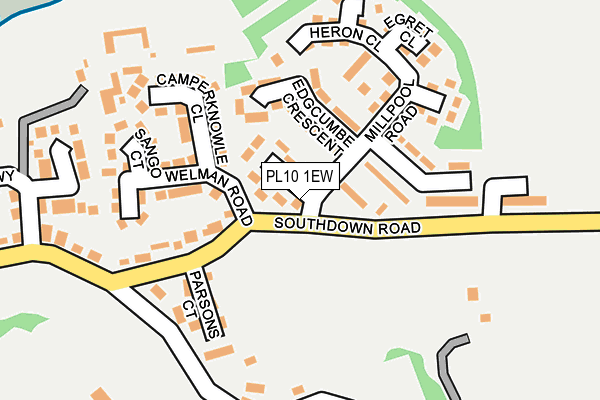 PL10 1EW map - OS OpenMap – Local (Ordnance Survey) PL10 1EW map - OS OpenMap – Local (Ordnance Survey)