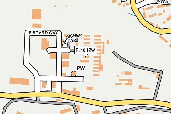 PL10 1ZW map - OS OpenMap – Local (Ordnance Survey) PL10 1ZW map - OS OpenMap – Local (Ordnance Survey)