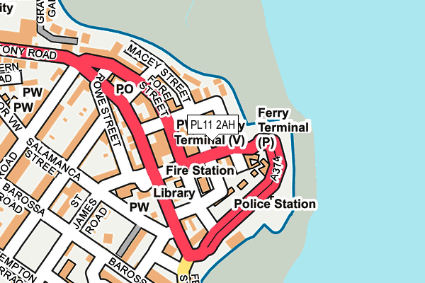 PL11 2AH map - OS OpenMap – Local (Ordnance Survey) PL11 2AH map - OS OpenMap – Local (Ordnance Survey)