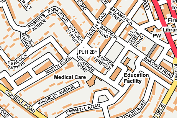 PL11 2BY map - OS OpenMap – Local (Ordnance Survey) PL11 2BY map - OS OpenMap – Local (Ordnance Survey)