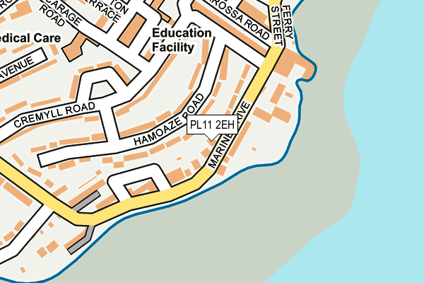 PL11 2EH map - OS OpenMap – Local (Ordnance Survey)