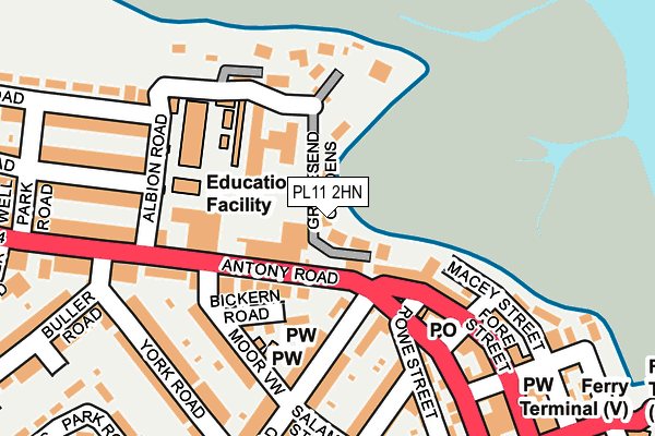 PL11 2HN map - OS OpenMap – Local (Ordnance Survey) PL11 2HN map - OS OpenMap – Local (Ordnance Survey)