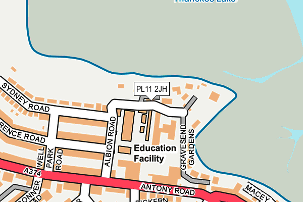 PL11 2JH map - OS OpenMap – Local (Ordnance Survey) PL11 2JH map - OS OpenMap – Local (Ordnance Survey)