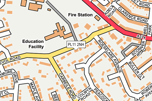 PL11 2NH map - OS OpenMap – Local (Ordnance Survey) PL11 2NH map - OS OpenMap – Local (Ordnance Survey)