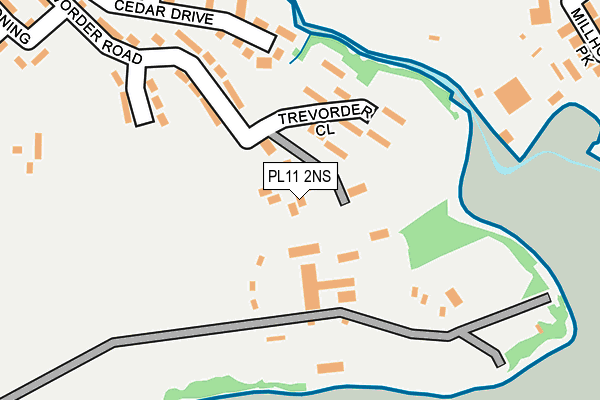 PL11 2NS map - OS OpenMap – Local (Ordnance Survey) PL11 2NS map - OS OpenMap – Local (Ordnance Survey)