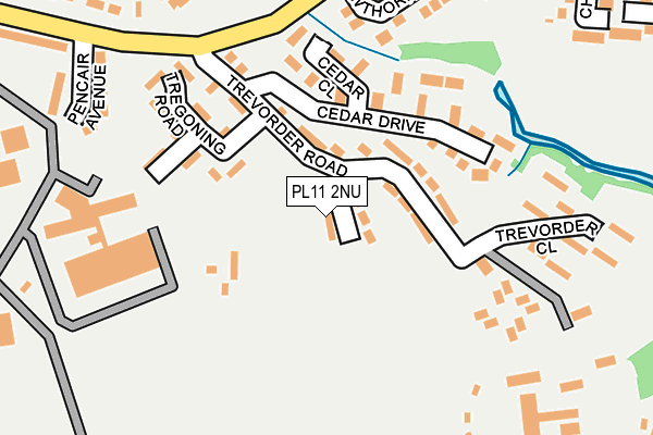 PL11 2NU map - OS OpenMap – Local (Ordnance Survey) PL11 2NU map - OS OpenMap – Local (Ordnance Survey)