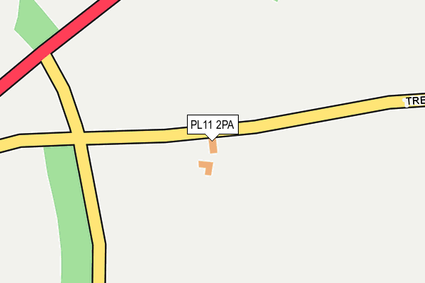 PL11 2PA map - OS OpenMap – Local (Ordnance Survey) PL11 2PA map - OS OpenMap – Local (Ordnance Survey)