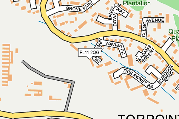 PL11 2QG map - OS OpenMap – Local (Ordnance Survey) PL11 2QG map - OS OpenMap – Local (Ordnance Survey)