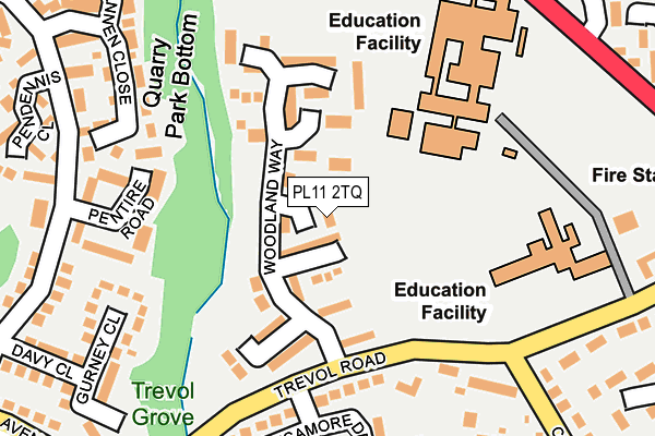 PL11 2TQ map - OS OpenMap – Local (Ordnance Survey) PL11 2TQ map - OS OpenMap – Local (Ordnance Survey)
