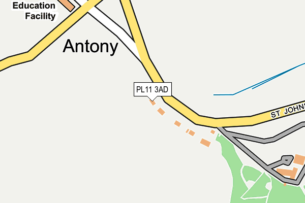 PL11 3AD map - OS OpenMap – Local (Ordnance Survey)