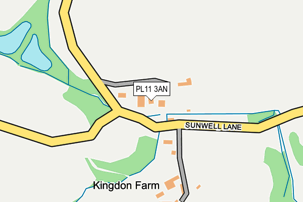 PL11 3AN map - OS OpenMap – Local (Ordnance Survey) PL11 3AN map - OS OpenMap – Local (Ordnance Survey)