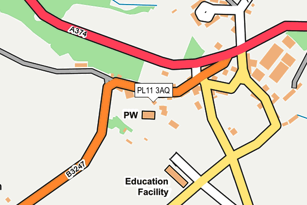 PL11 3AQ map - OS OpenMap – Local (Ordnance Survey) PL11 3AQ map - OS OpenMap – Local (Ordnance Survey)