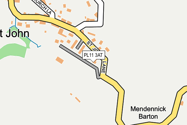 PL11 3AT map - OS OpenMap – Local (Ordnance Survey)