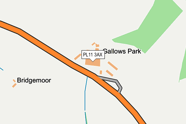 PL11 3AX map - OS OpenMap – Local (Ordnance Survey)